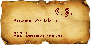 Viszmeg Zoltán névjegykártya